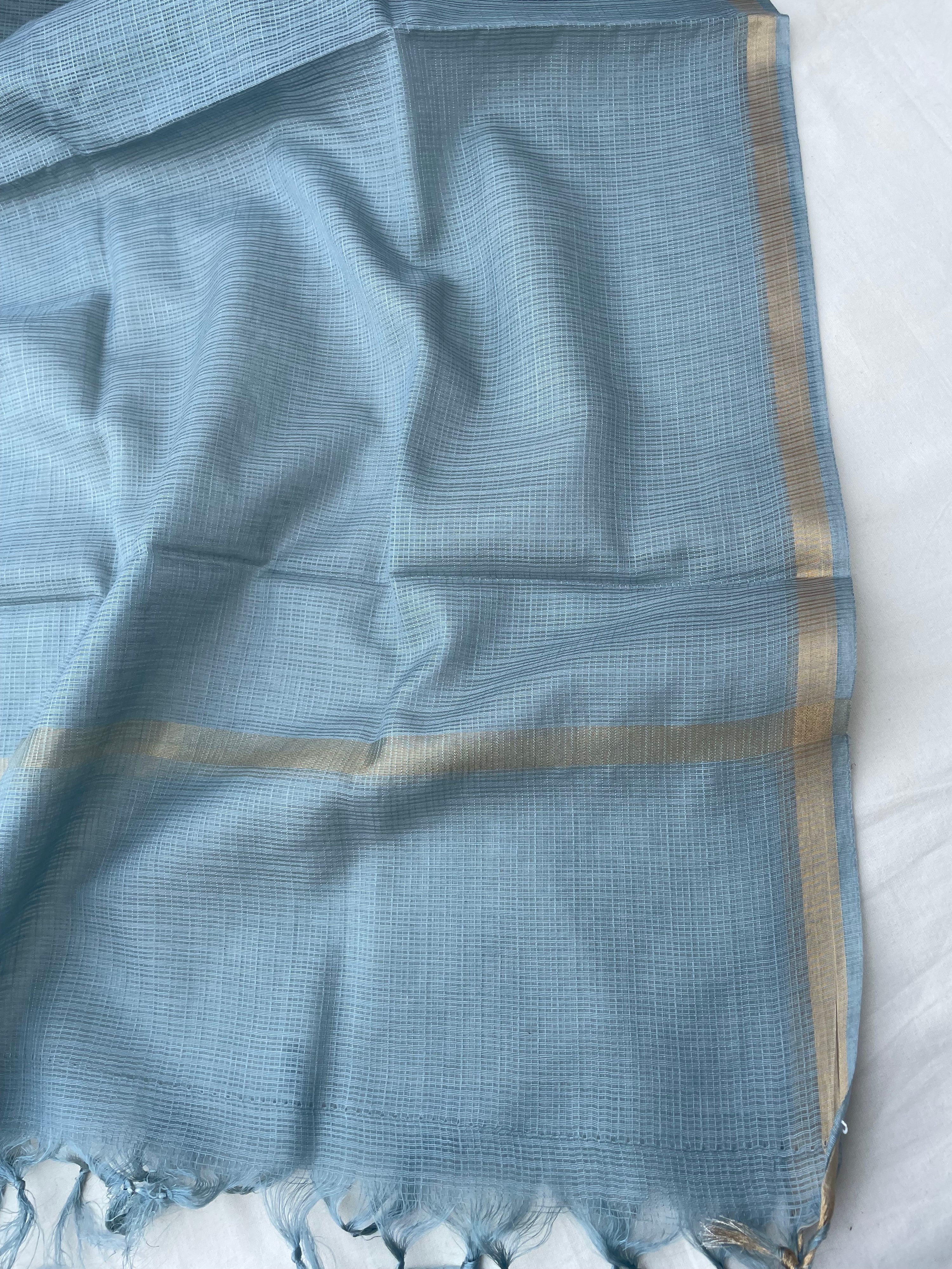Gray Meenakari Banarasi Cotton Suit Set