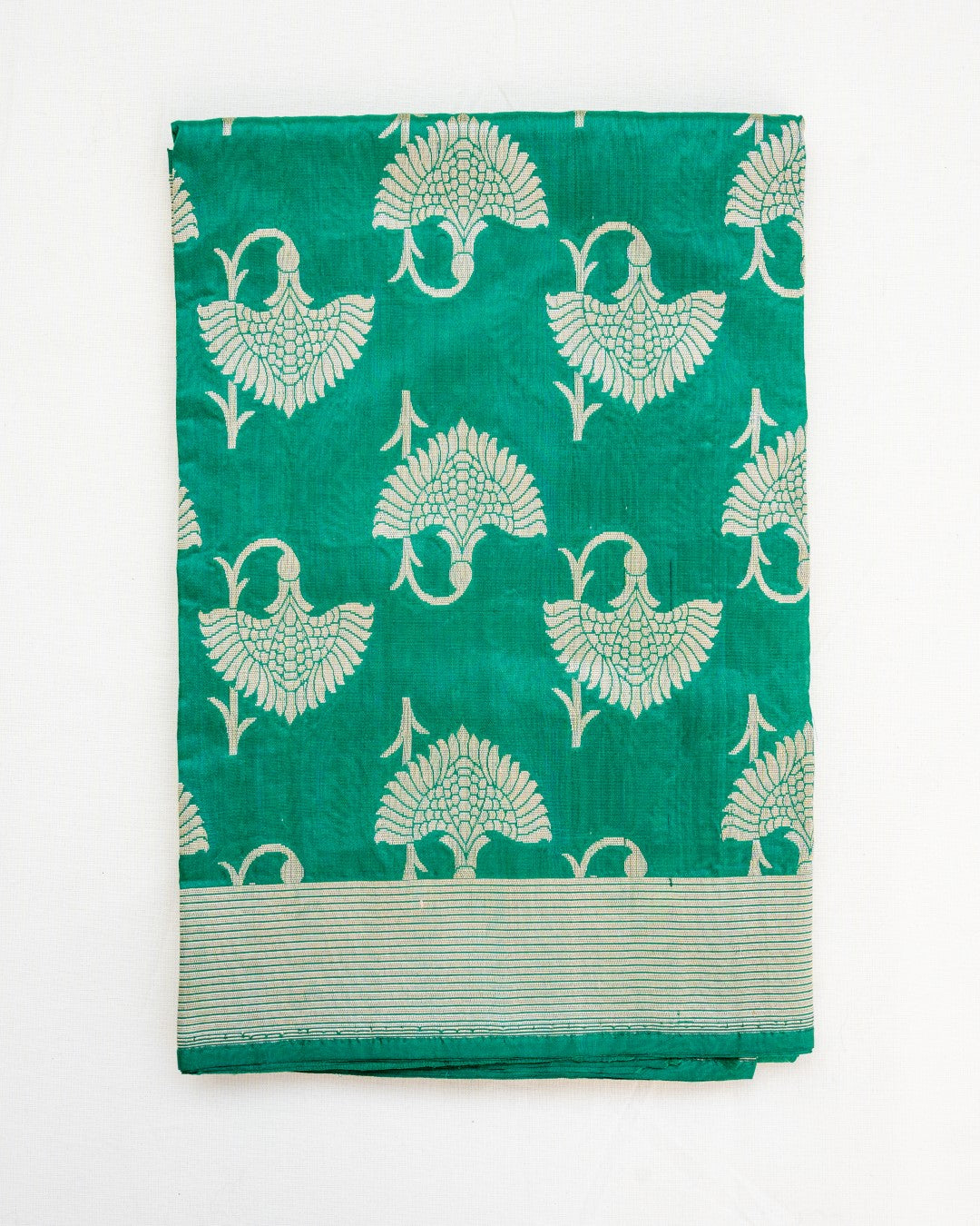Green Handwoven Butidar Banarasi Pure Silk Dupatta