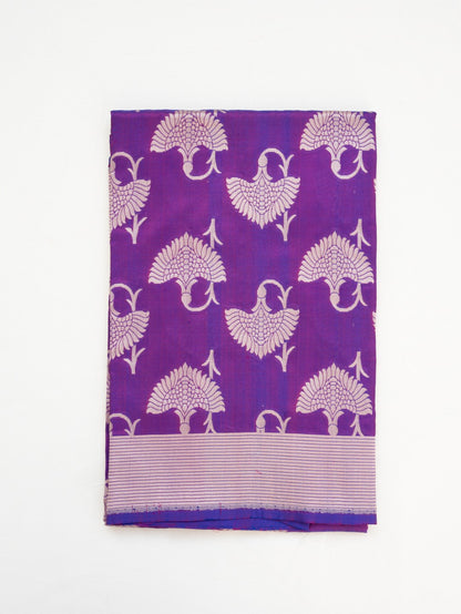 Purple Handwoven Butidar Banarasi Pure Silk Dupatta