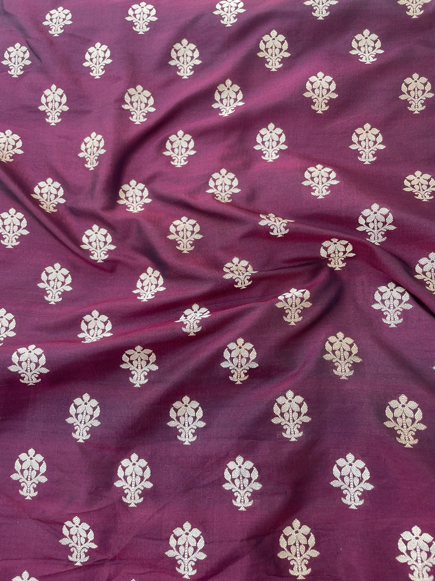Waraq Brown Handwoven Pure silk Banarasi Lehenga