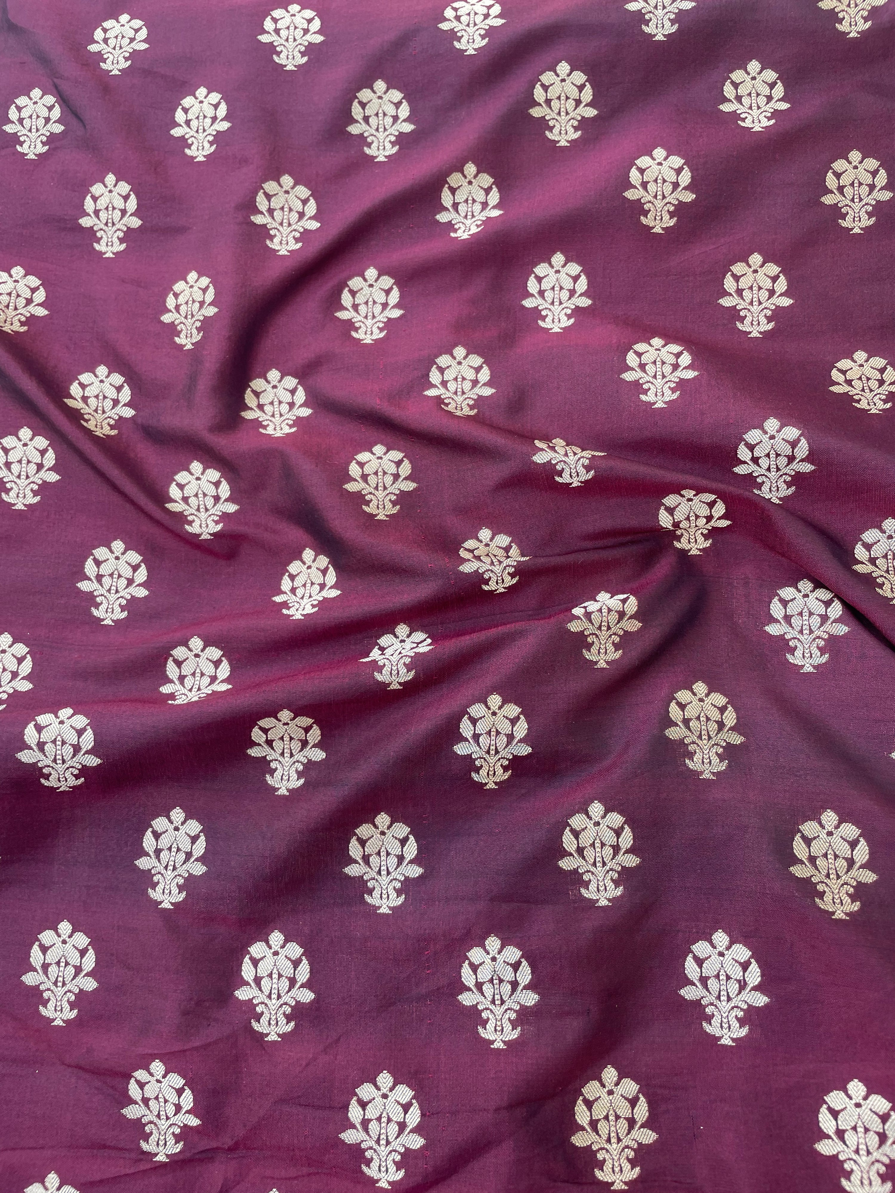 Waraq Brown Handwoven Pure silk Banarasi Lehenga