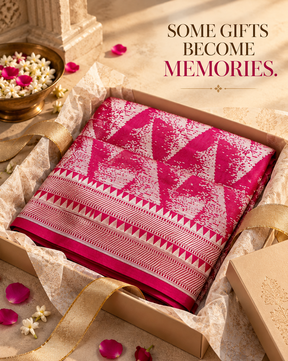 Red Handwoven Pure Kataan Silk Banarasi Saree