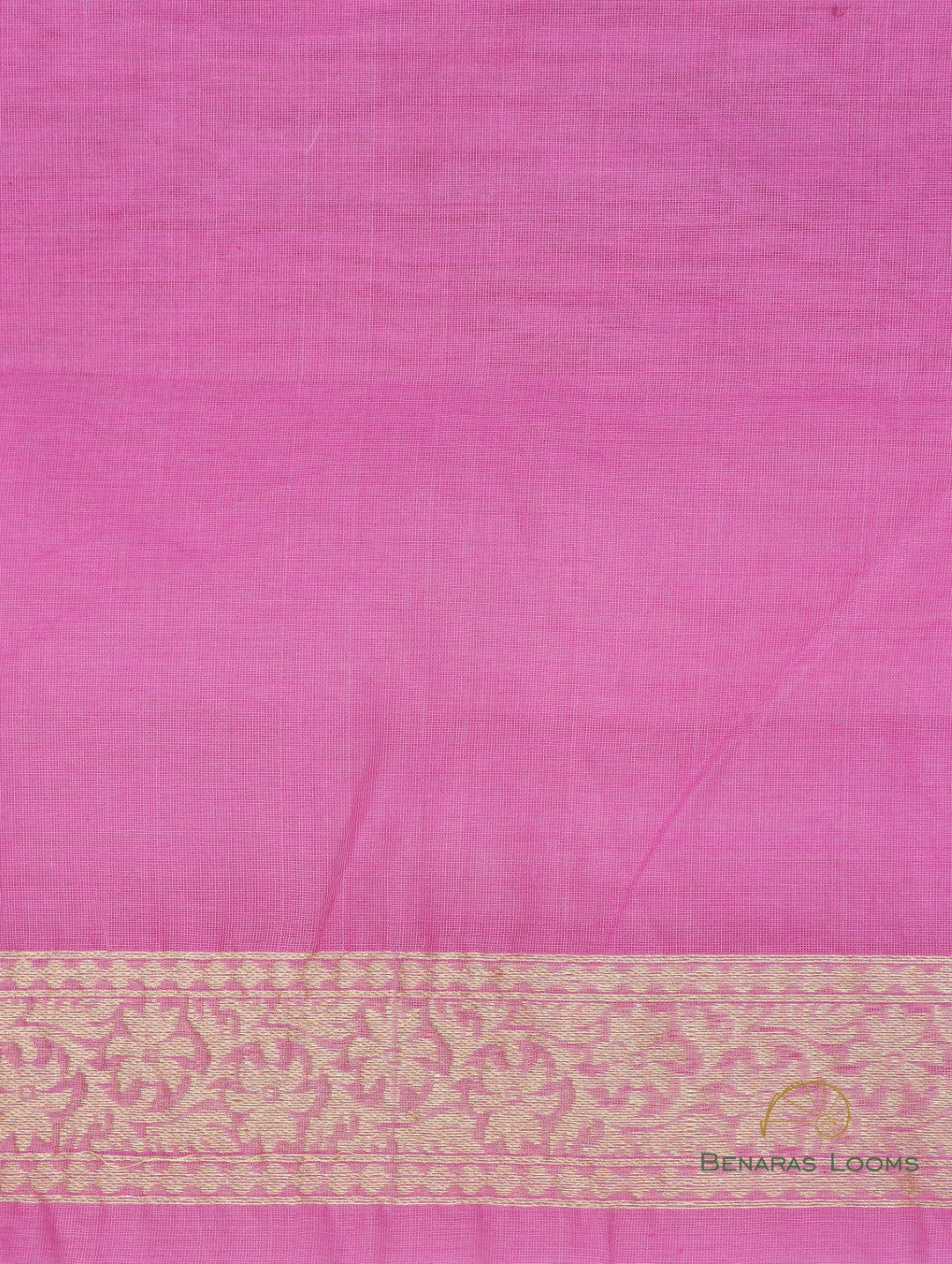 Pink Handloom Cotton Silk Kdhua Buti Banarasi Saree