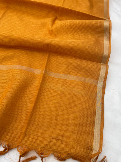 Yellow Meenakari Banarasi Cotton Suit Set