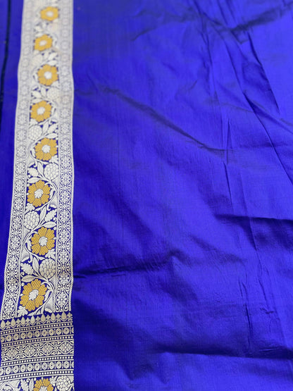 Purple Handloom Banarasi Pure Silk Meenakari Jangla Saree