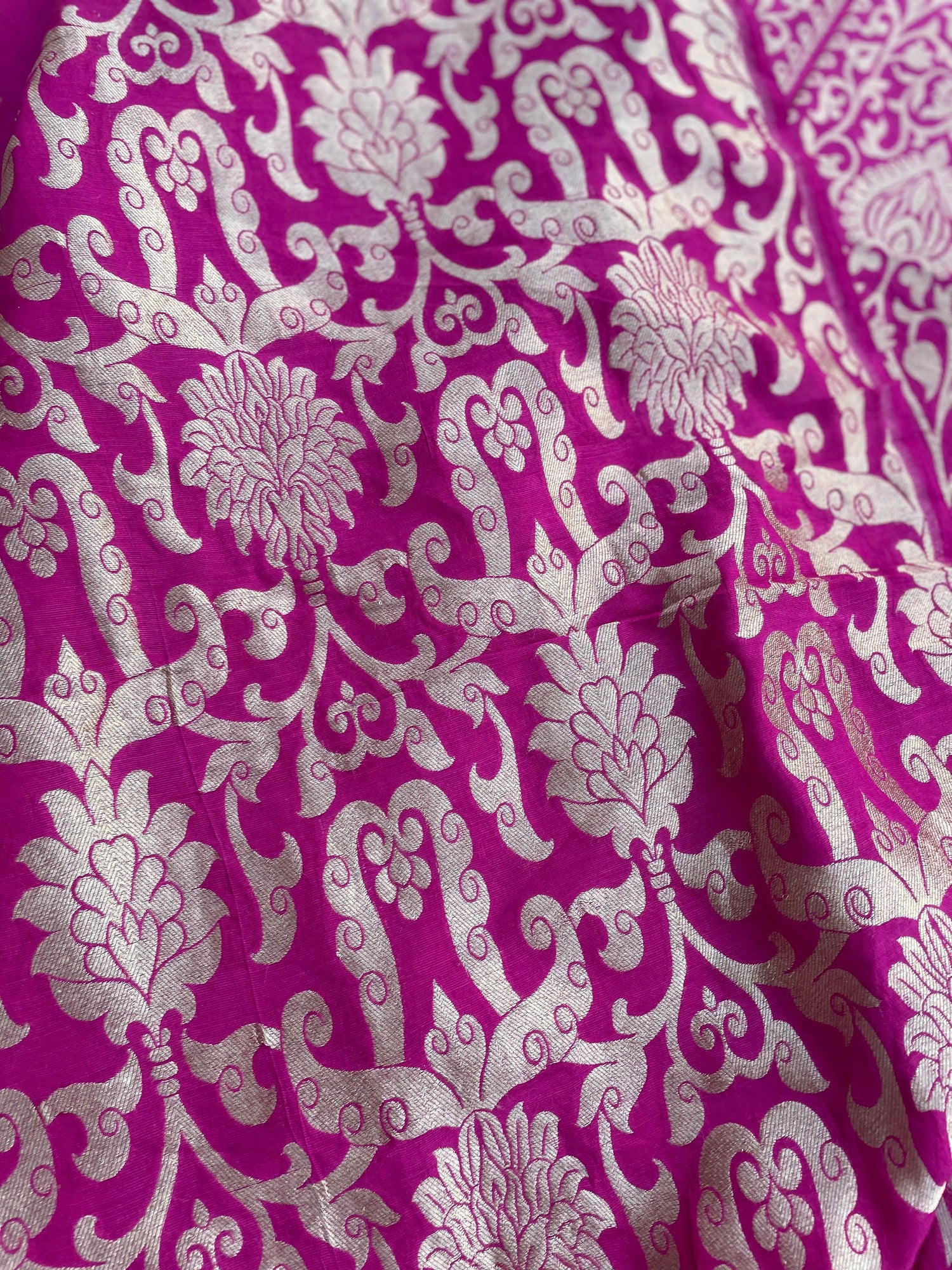 Pink Khaddi Georgette Banarasi Lehenga Panels