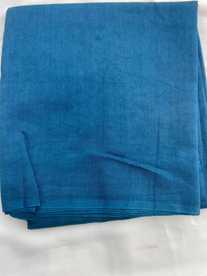 Blue Digital Printed Chanderi Cotton Banarasi Suit Fabric