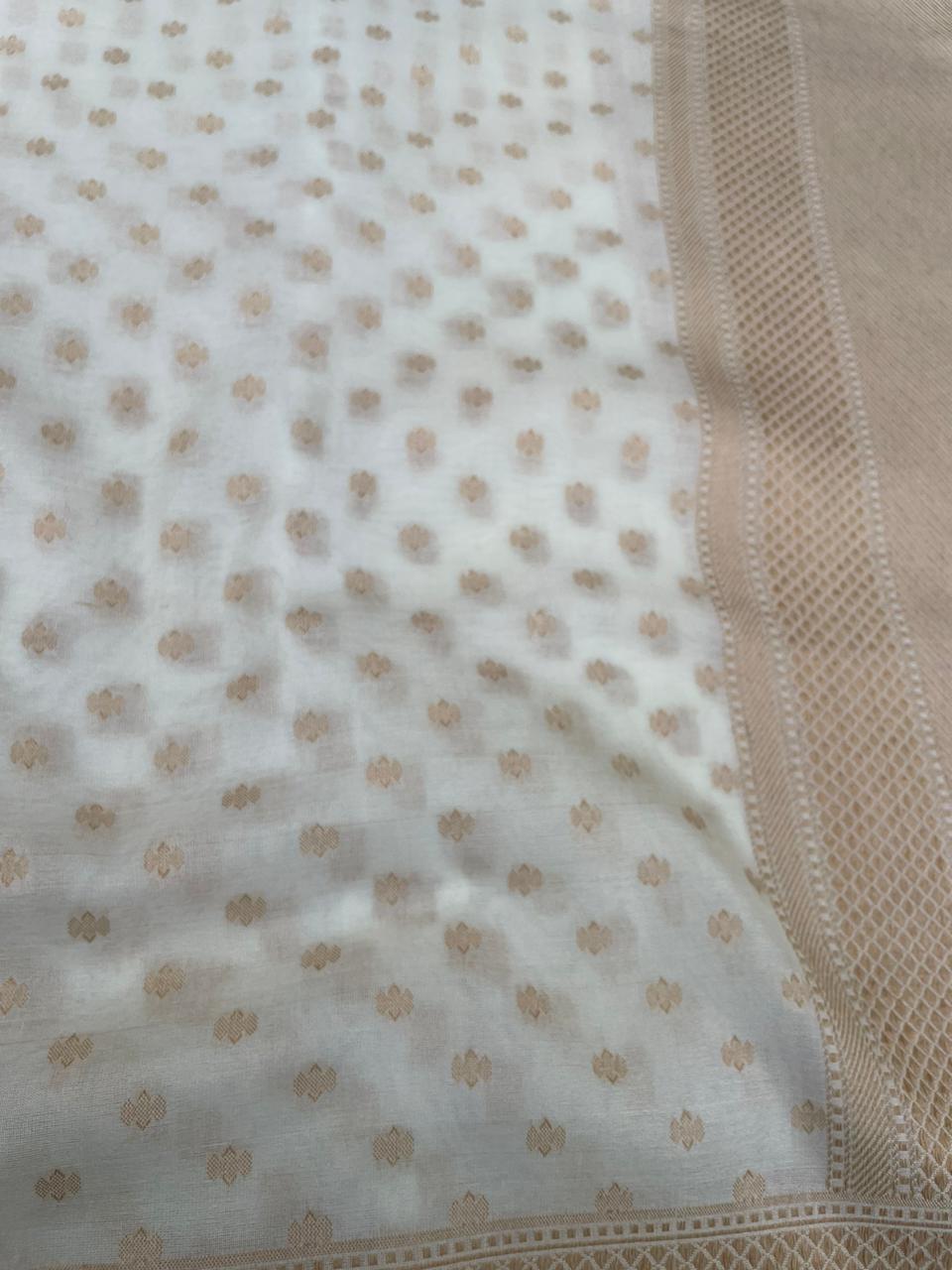 Handwoven Antique Zari Butidar Dupatta