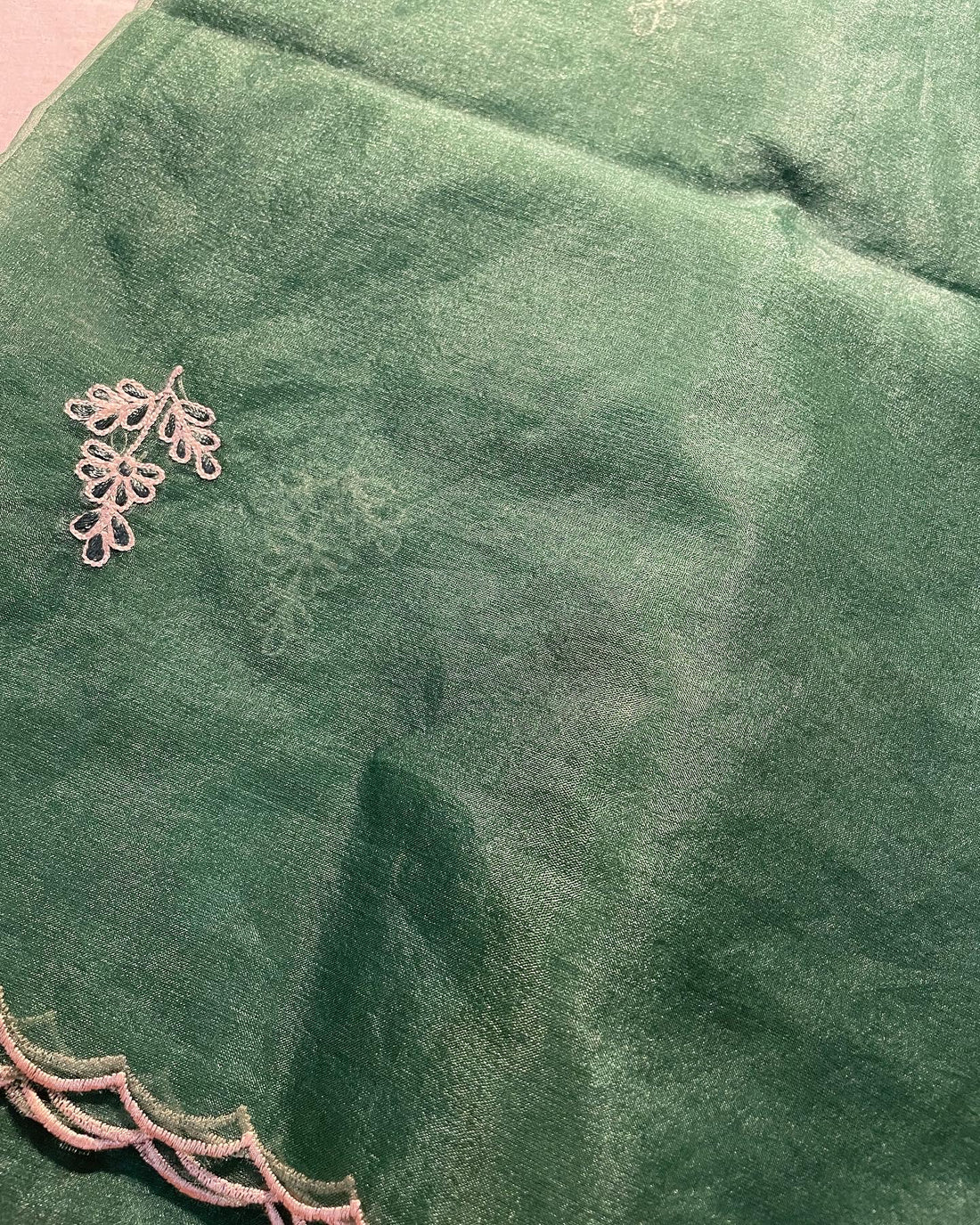 Unstitched Tussar Silk 3 Pc Digital Print Suit Fabric