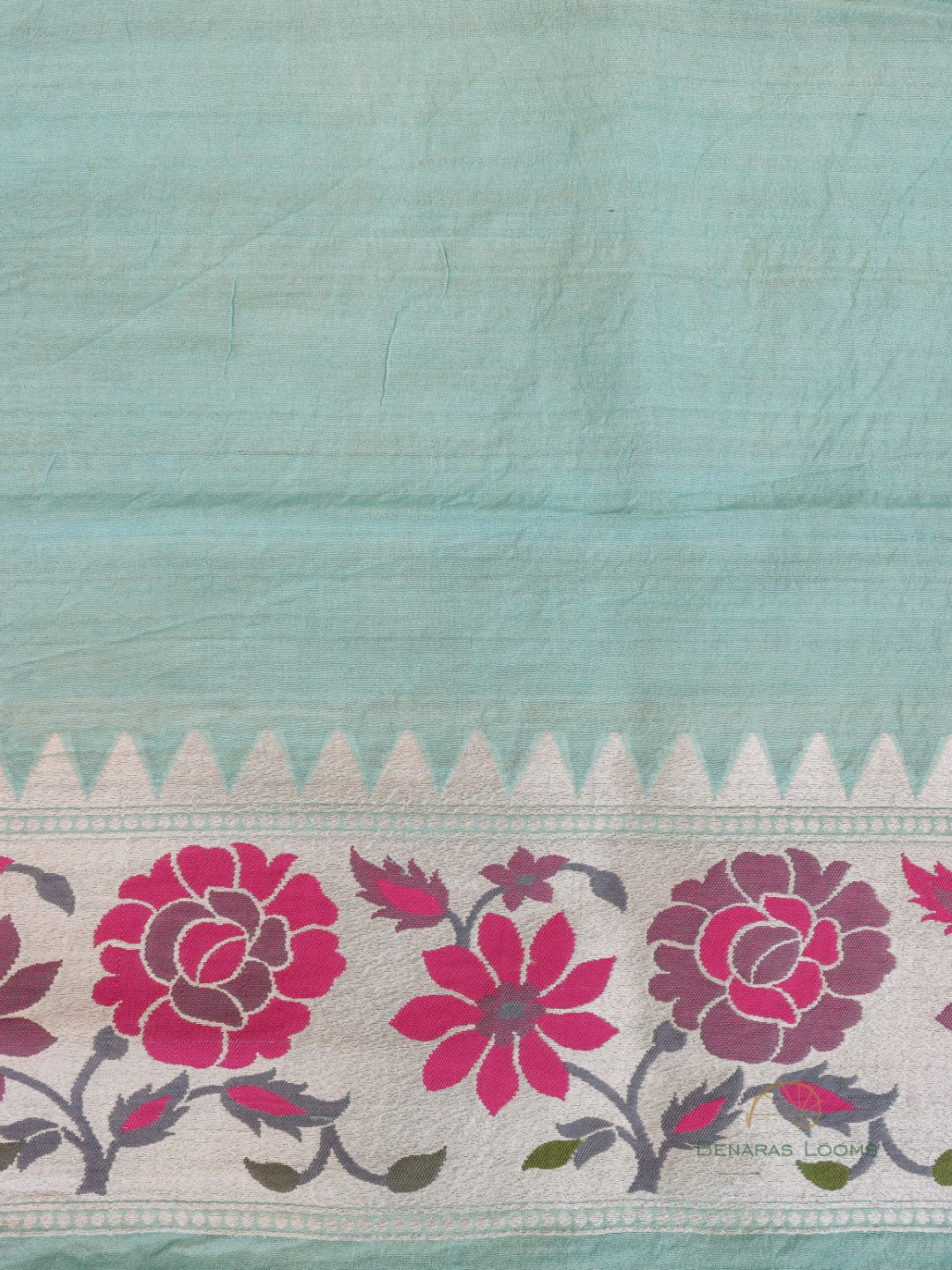 Sky Handloom Tussar Georgette Butidar Banarasi Saree