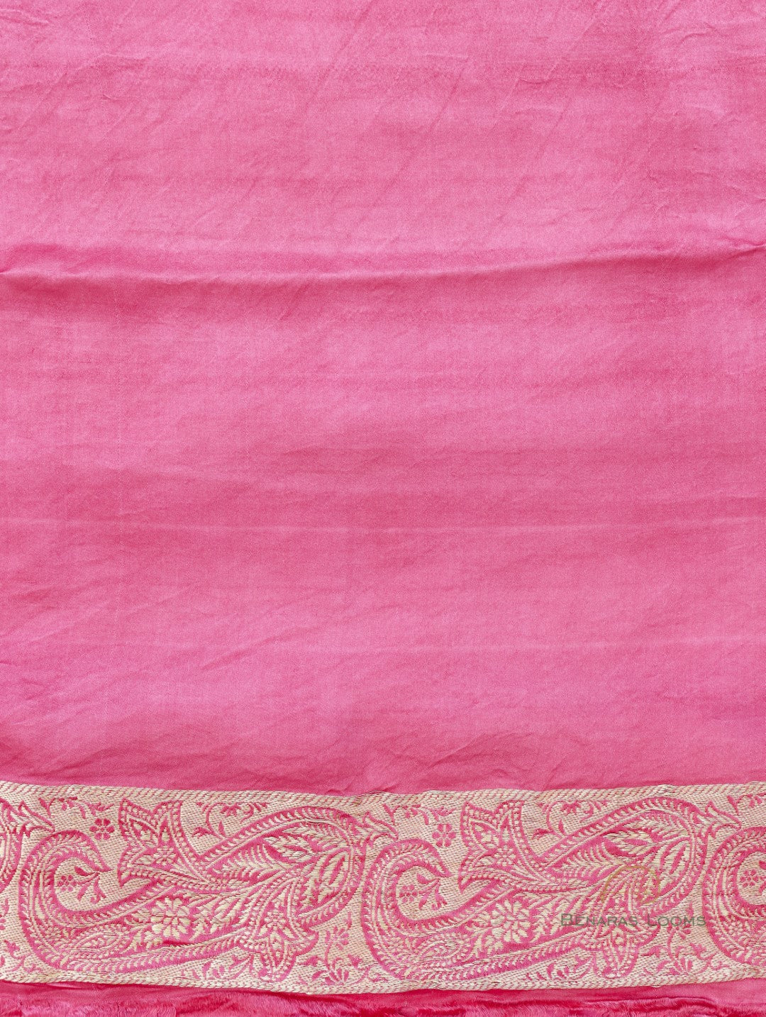Pink Handloom Satin Silk Kadhua Butidar Banarasi Saree