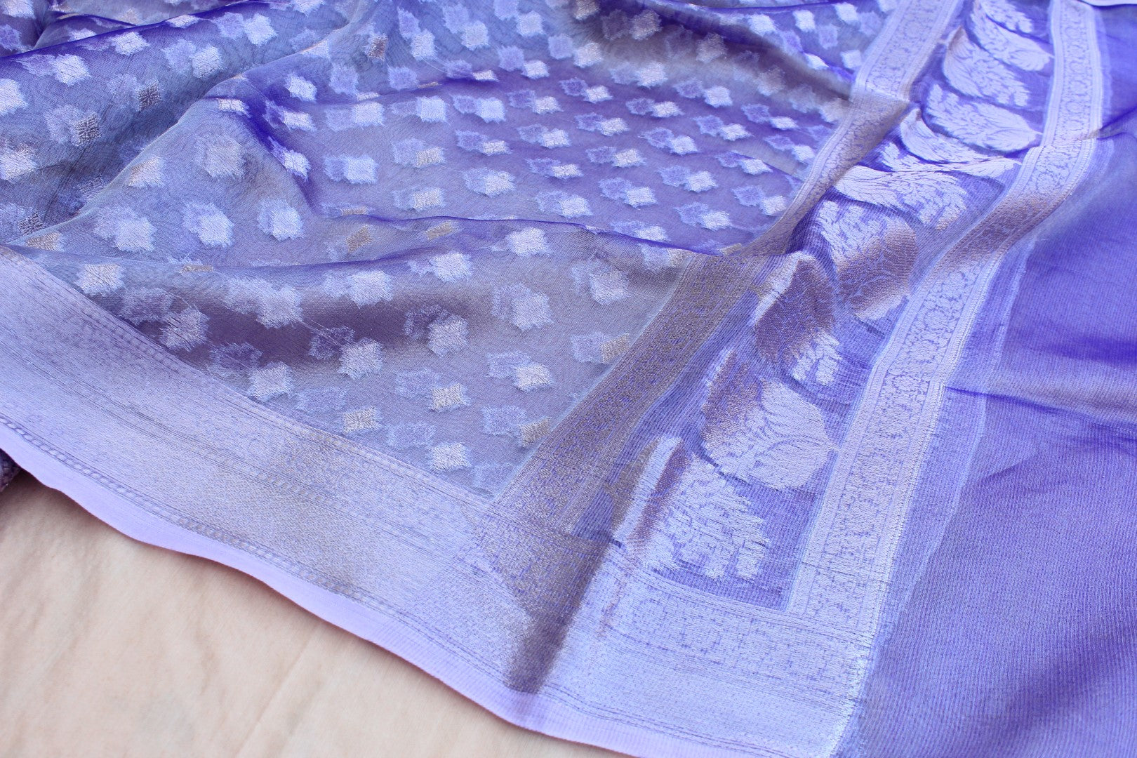 Purple Banarasi Chiniya Silk Suit Set