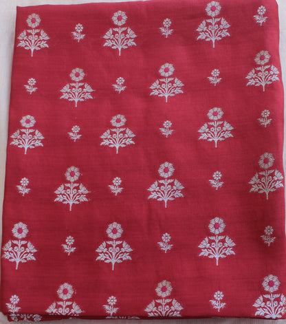 Red Banarasi Chiniya Silk Suit Set