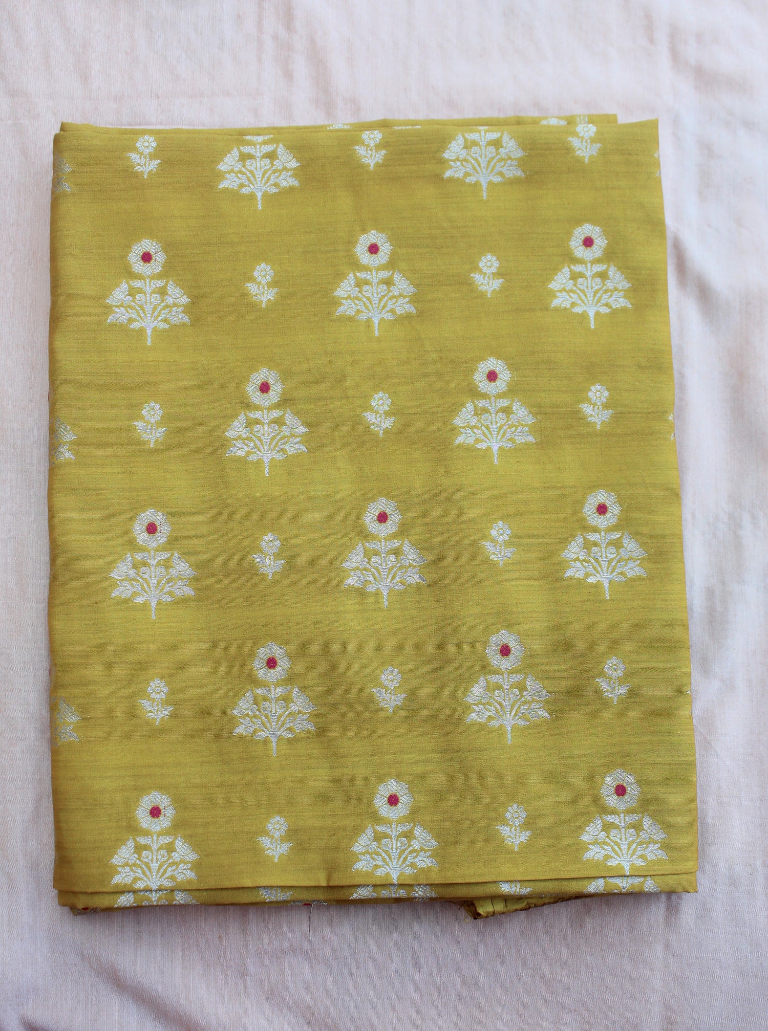 Yellow Banarasi Chiniya Silk Suit Set
