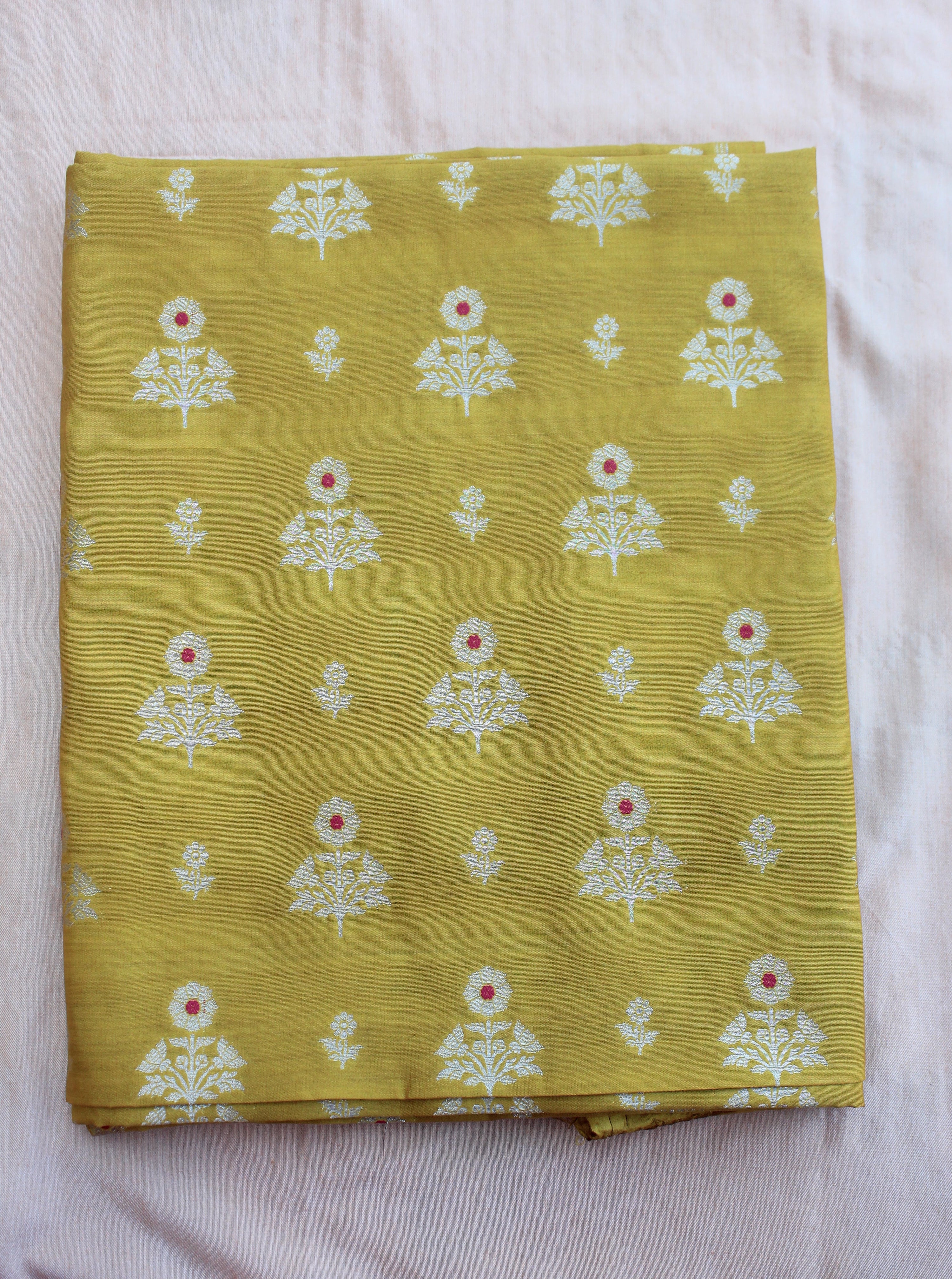 Yellow Banarasi Chiniya Silk Suit Set
