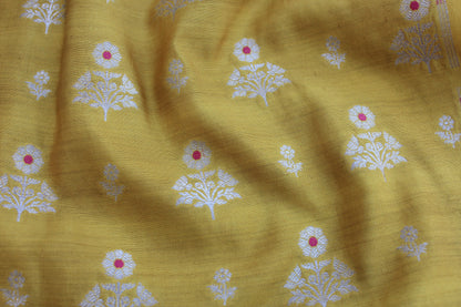 Yellow Banarasi Chiniya Silk Suit Set