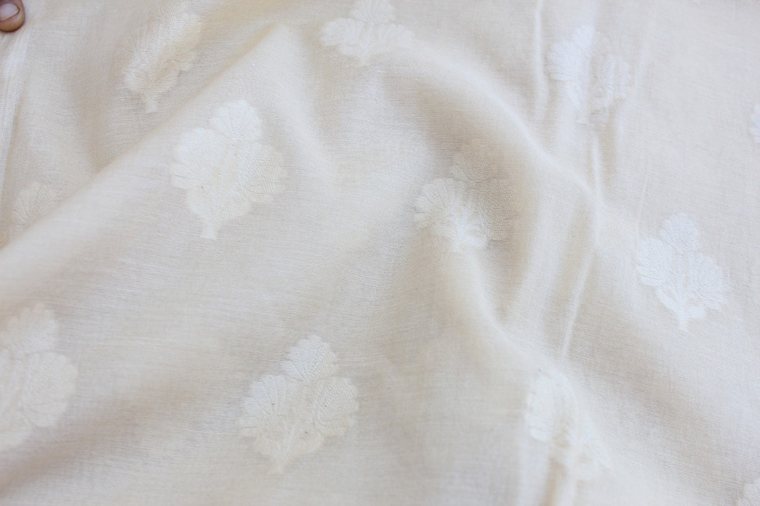 Beige Banarasi Cotton Suit Set