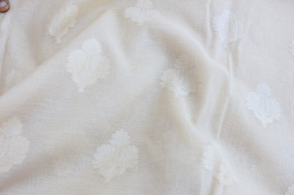 Beige Banarasi Cotton Suit Set