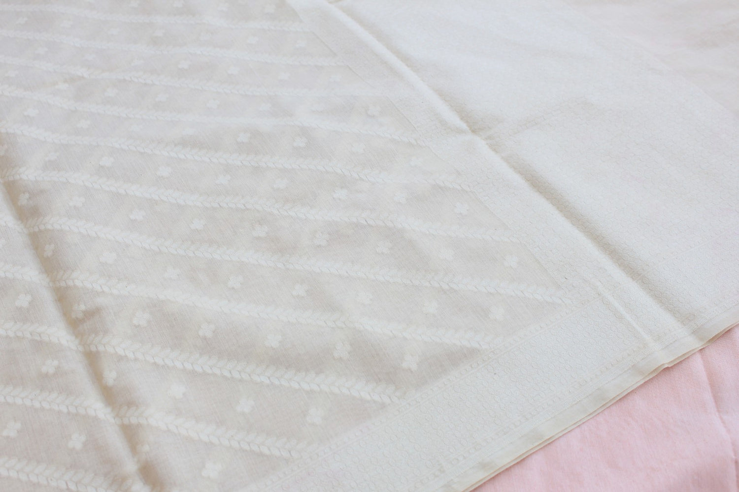 Beige Banarasi Cotton Suit Set