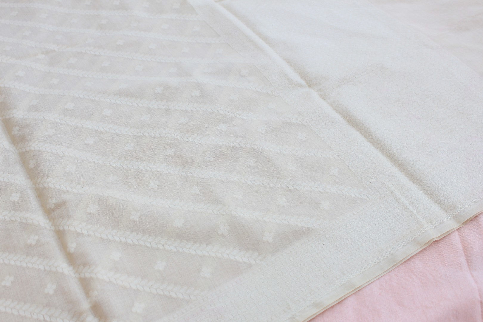 Beige Banarasi Cotton Suit Set