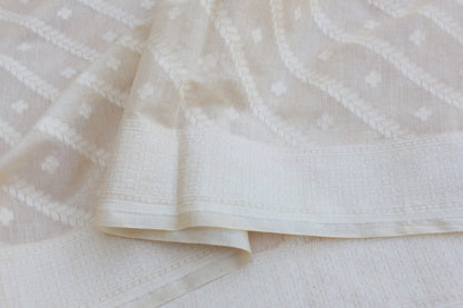 Beige Banarasi Cotton Suit Set
