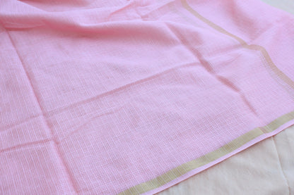 Pink Banarasi Cotton Suit Set