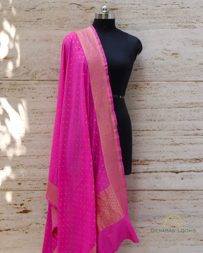 Gray Munga Silk Handwoven Banarasi Suit Set