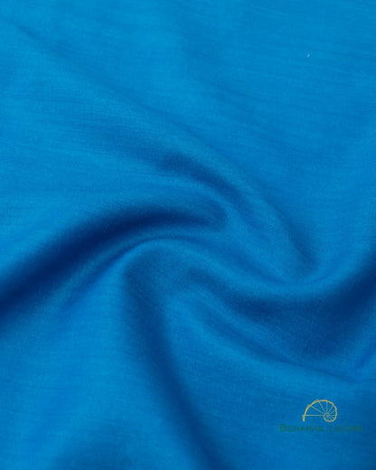 Blue Pure Munga Unstitched Banarasi Suit Set
