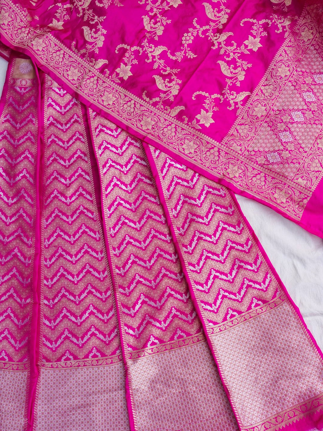 Siya Purple Handwoven Pure Silk Banarasi Lehenga