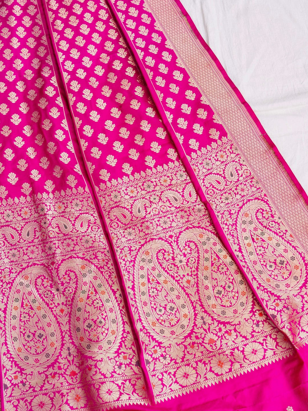 Rhea Pink Handwoven Pure Silk Banarasi Lehenga