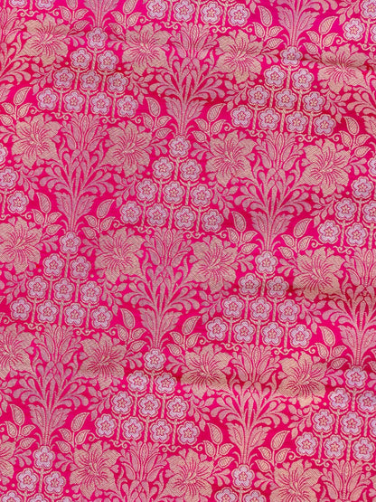 Eesha Pink Handwoven Pure Silk Banarasi Lehenga