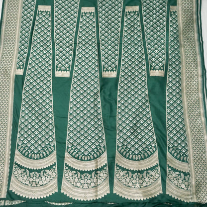 Divya Green Handwoven Pure Silk Banarasi Lehenga