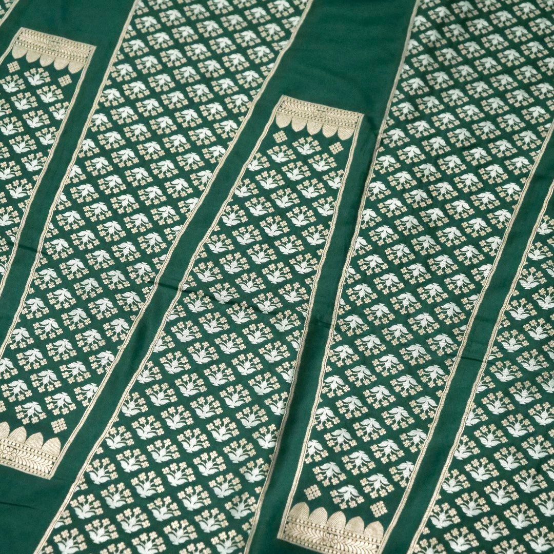 Divya Green Handwoven Pure Silk Banarasi Lehenga