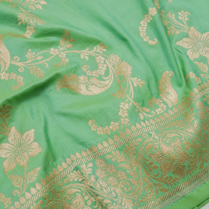 Light Green Handwoven Banarasi Pure Silk Dupatta