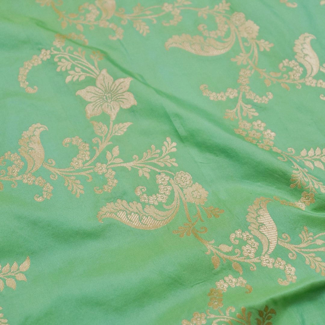 Light Green Handwoven Banarasi Pure Silk Dupatta