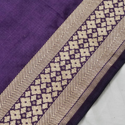 Purple Handwoven Banarasi Pure Silk Dupatta