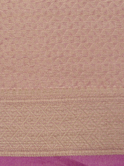 Onion Pink Pure Crush Tissue Silk Banarasi Saree