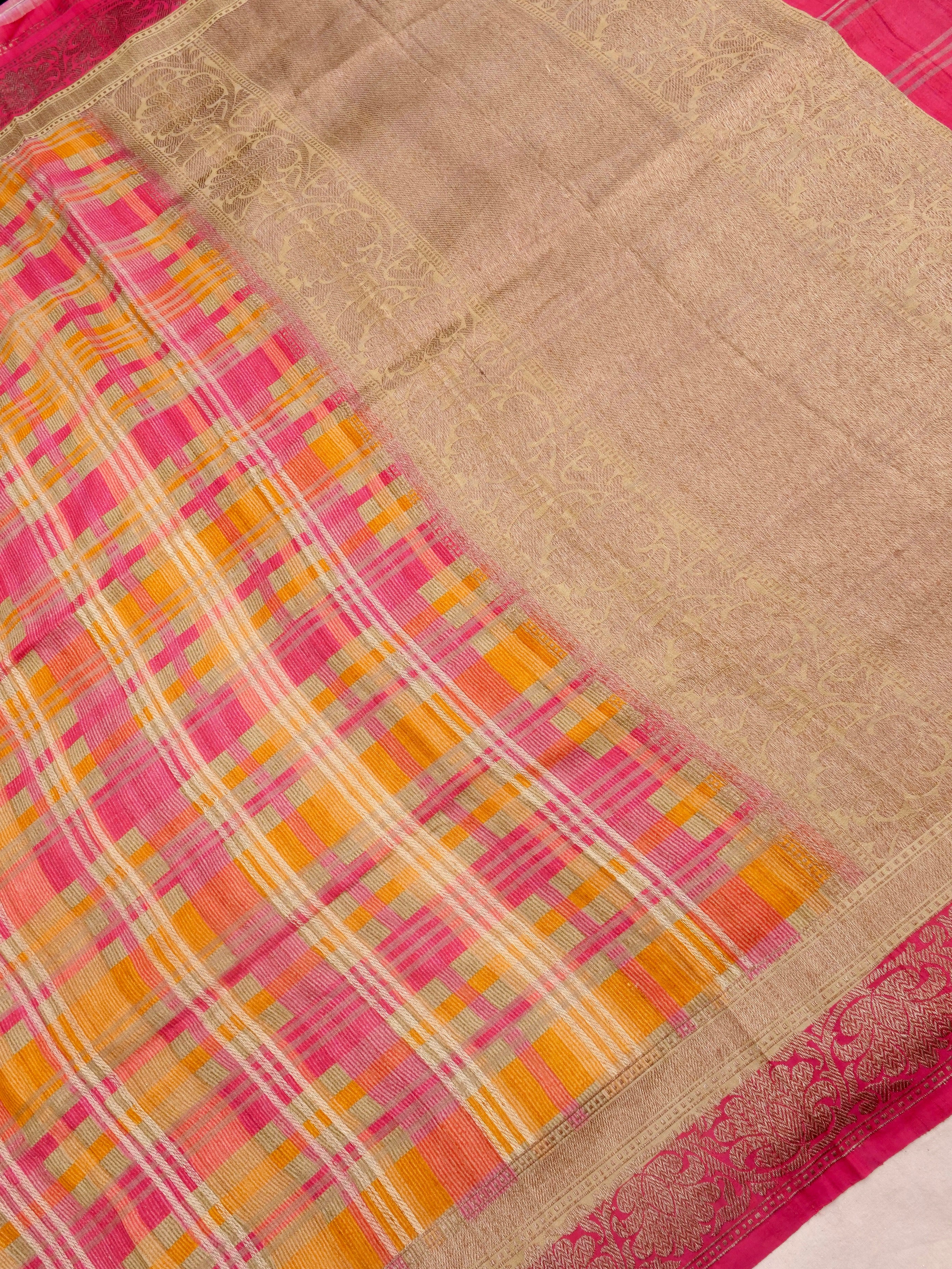 Rangkaat Handwoven Pure  Kataan Silk Banarasi Saree
