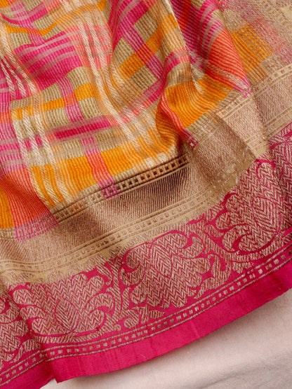 Rangkaat Handwoven Pure  Kataan Silk Banarasi Saree
