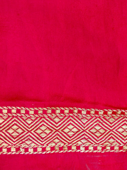 Red Handwoven Pure Satin Silk Banarasi Saree