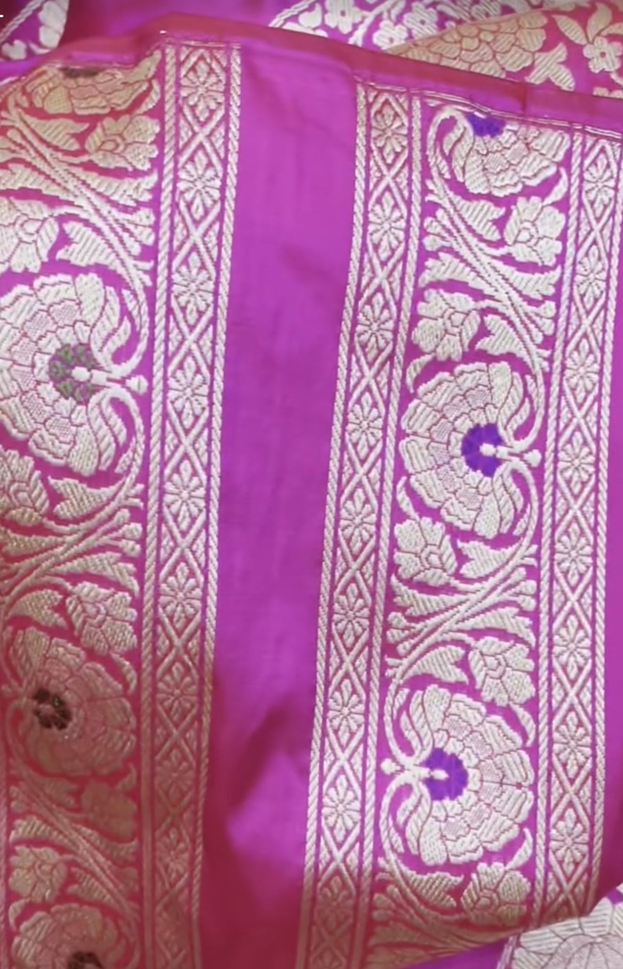 Guldasta Pink Handwoven Pure Silk Banarasi Lehenga
