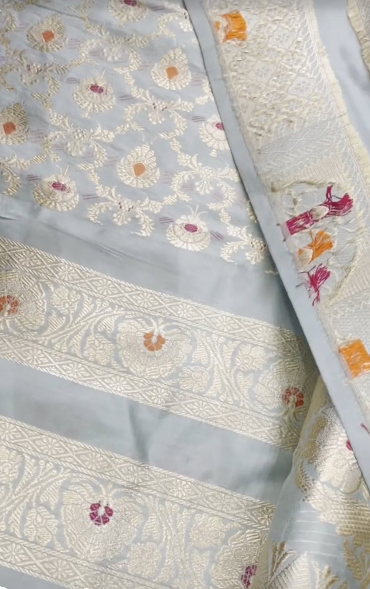 Anupama Light Blue Handwoven Pure Silk Banarasi Lehenga