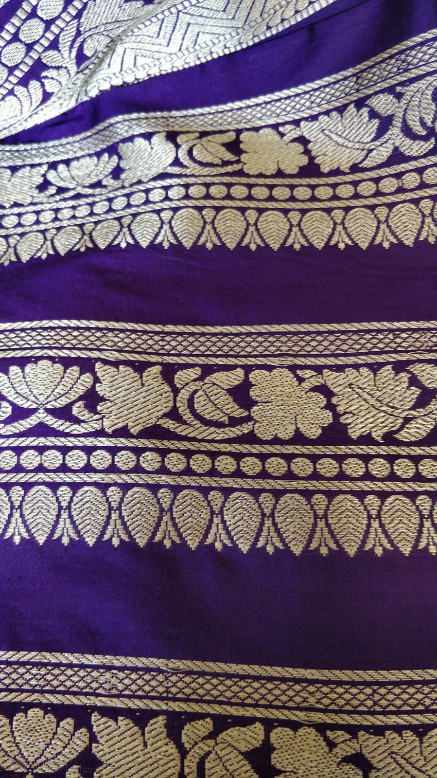 Tanvi Purple Handwoven Pure Silk Banarasi Lehenga with Meenakari