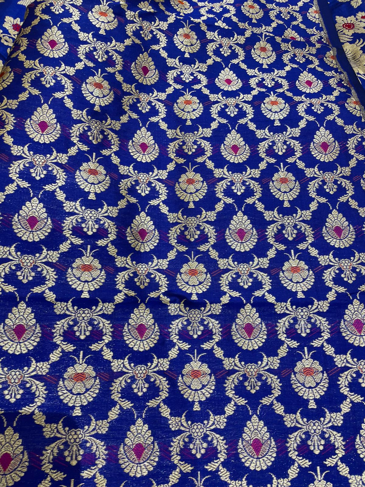 Gulbagh Blue Handwoven Pure Silk Banarasi Lehenga
