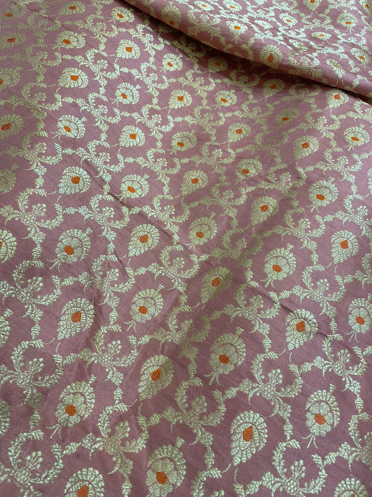 Vantara Pink Handwoven Pure Silk Banarasi Lehenga