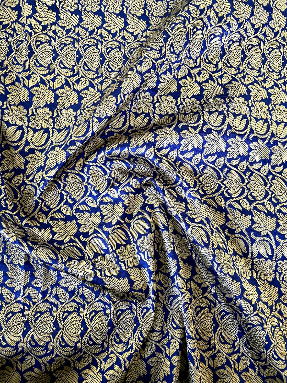Blue Handwoven Pure Silk Banarasi Lehenga
