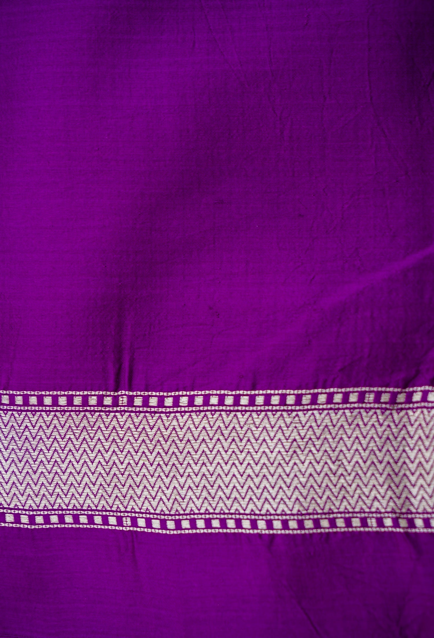 Purple Shikargah Brocade Handwoven Pure Silk Banarasi Saree
