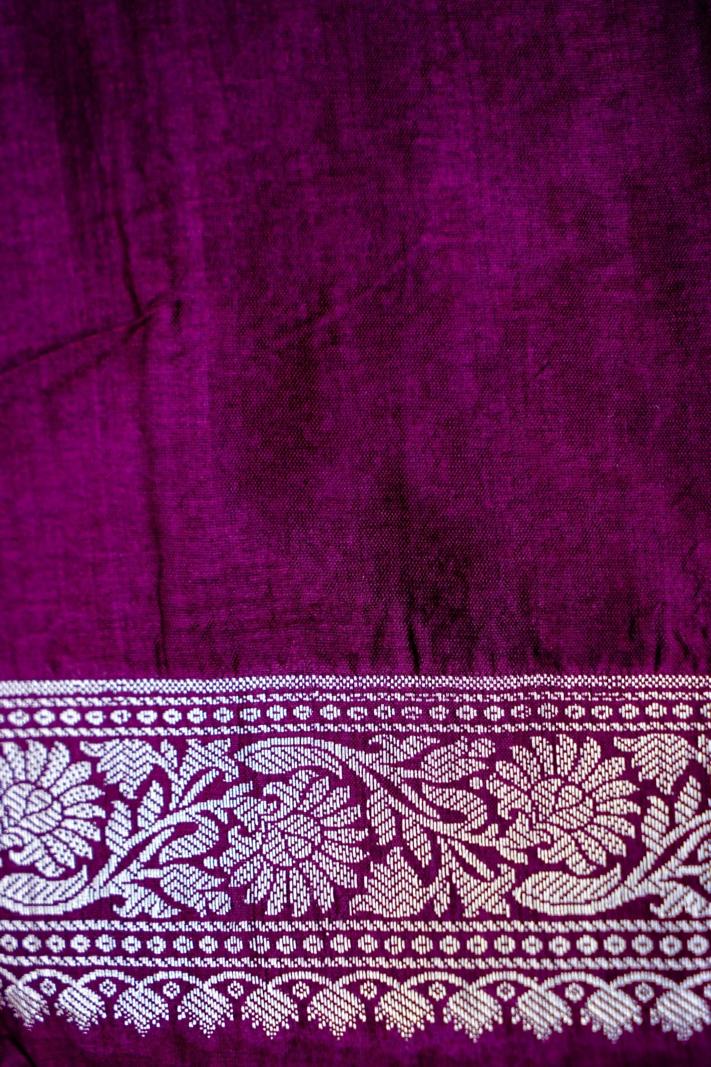 Grey Raw Mango Silk Meena Striped Saree