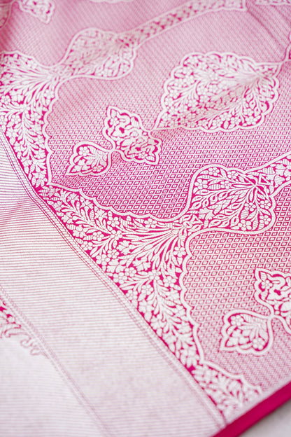 Red Handwoven Pure Silk Banarasi  Saree