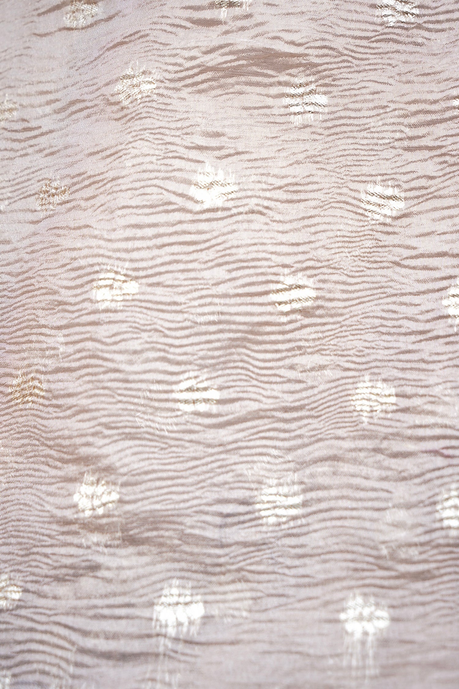 Beige Tissue Silk Saree Buti with Lace Border